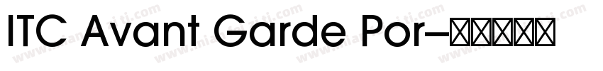 ITC Avant Garde Por-字体转换